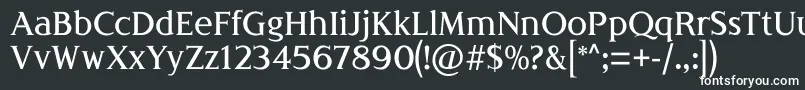 LondiniaMedium-fontti – valkoiset fontit mustalla taustalla
