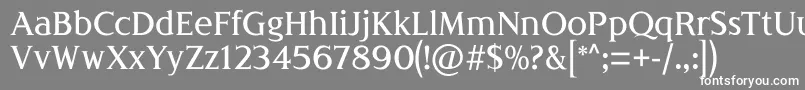LondiniaMedium-fontti – valkoiset fontit harmaalla taustalla