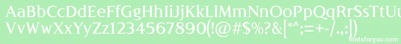 Шрифт LondiniaMedium – белые шрифты на зелёном фоне
