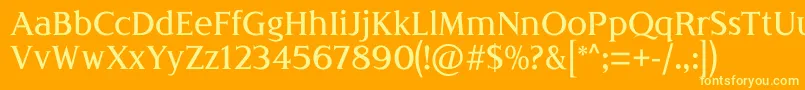 LondiniaMedium Font – Yellow Fonts on Orange Background