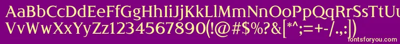LondiniaMedium Font – Yellow Fonts on Purple Background