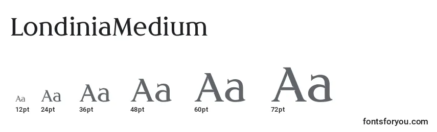 Размеры шрифта LondiniaMedium