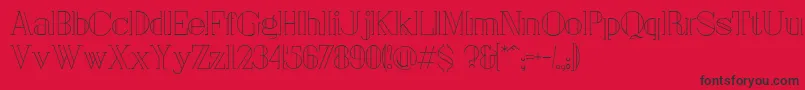 London Font – Black Fonts on Red Background