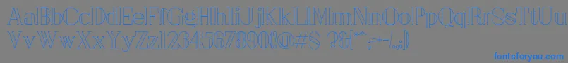 London Font – Blue Fonts on Gray Background
