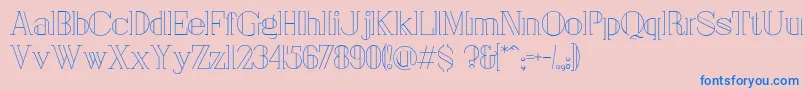 London Font – Blue Fonts on Pink Background