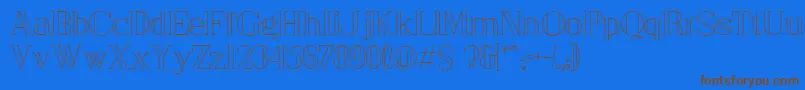 London Font – Brown Fonts on Blue Background