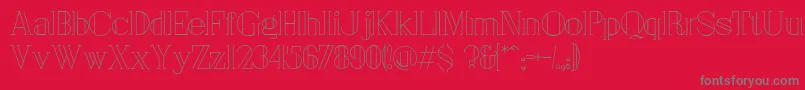 フォントLondon – 赤い背景に灰色の文字
