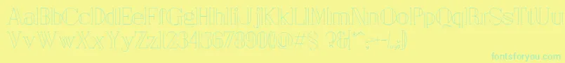 London Font – Green Fonts on Yellow Background