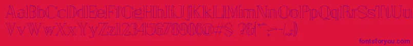 London Font – Purple Fonts on Red Background