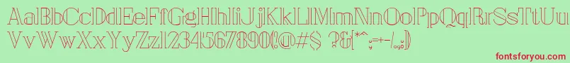 London Font – Red Fonts on Green Background