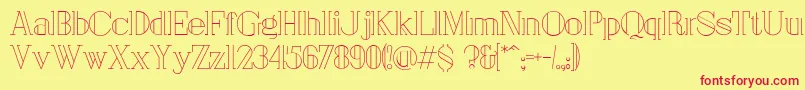 London Font – Red Fonts on Yellow Background