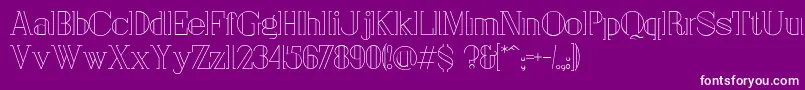 London Font – White Fonts on Purple Background