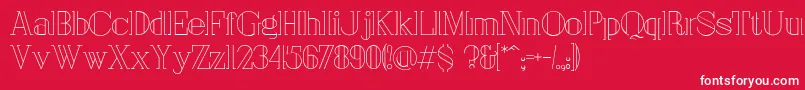 London Font – White Fonts on Red Background