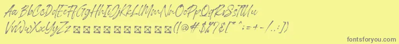 Weitere Informationen zur Londoner-Schriftart Londoner-Schriftart – Graue Schriften auf gelbem Hintergrund