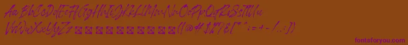 Londoner Font – Purple Fonts on Brown Background