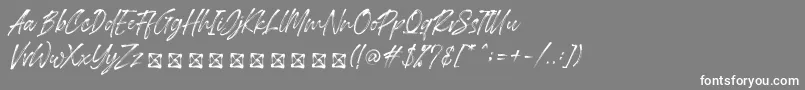 Londoner Font – White Fonts on Gray Background