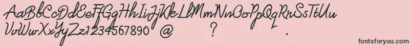 londonline Font – Black Fonts on Pink Background