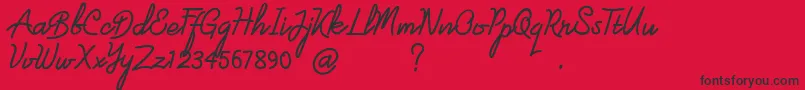 londonline Font – Black Fonts on Red Background