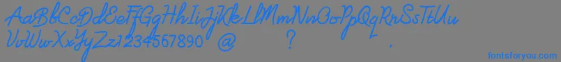 londonline Font – Blue Fonts on Gray Background