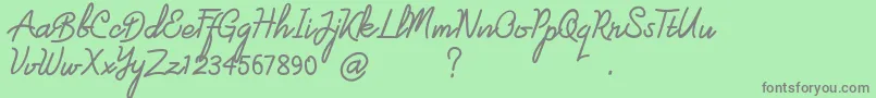 londonline Font – Gray Fonts on Green Background