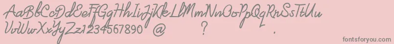 londonline Font – Gray Fonts on Pink Background