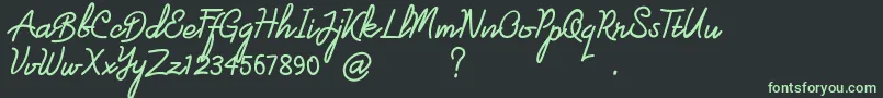 londonline Font – Green Fonts on Black Background