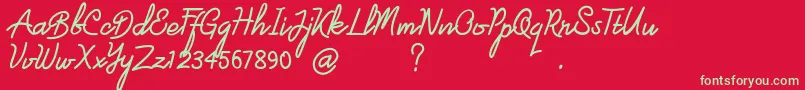 londonline Font – Green Fonts on Red Background
