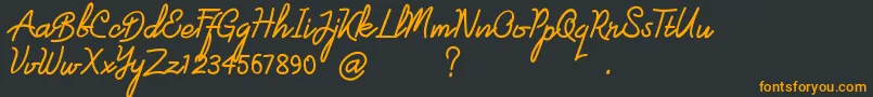 londonline Font – Orange Fonts on Black Background