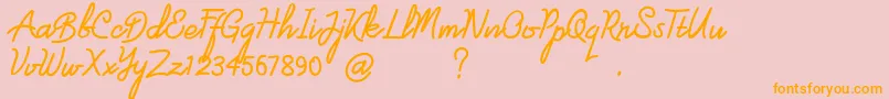 londonline Font – Orange Fonts on Pink Background