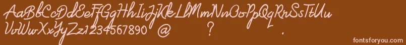 londonline Font – Pink Fonts on Brown Background