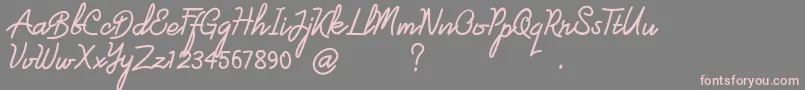 londonline Font – Pink Fonts on Gray Background