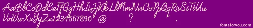 londonline Font – Pink Fonts on Purple Background