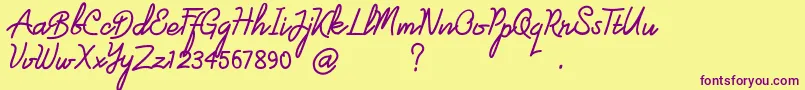 londonline Font – Purple Fonts on Yellow Background