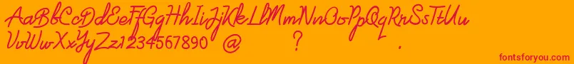 londonline Font – Red Fonts on Orange Background