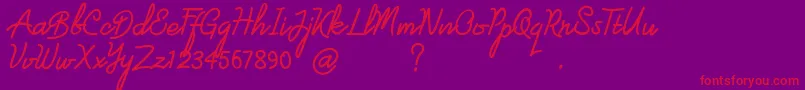 londonline Font – Red Fonts on Purple Background