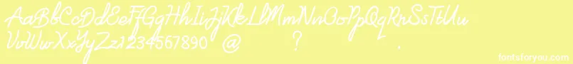 londonline Font – White Fonts on Yellow Background