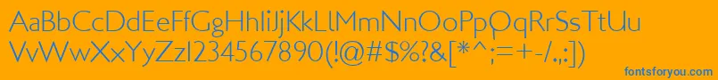 LondonMM Font – Blue Fonts on Orange Background