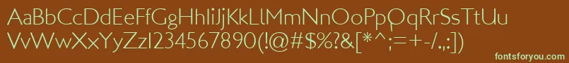 LondonMM Font – Green Fonts on Brown Background