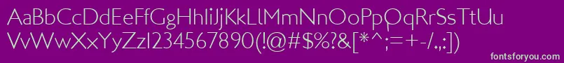 LondonMM Font – Green Fonts on Purple Background