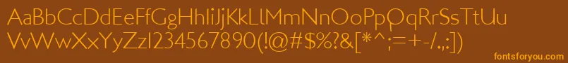 Шрифт LondonMM – оранжевые шрифты на коричневом фоне
