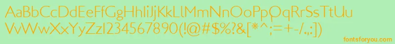 LondonMM Font – Orange Fonts on Green Background
