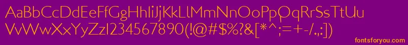 LondonMM Font – Orange Fonts on Purple Background