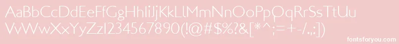 フォントLondonMM – ピンクの背景に白い文字