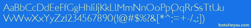 LondonMM Font – Yellow Fonts on Blue Background