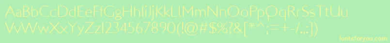 Шрифт LondonMM – жёлтые шрифты на зелёном фоне