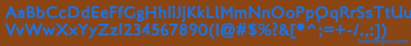 Шрифт LondonTwo – синие шрифты на коричневом фоне