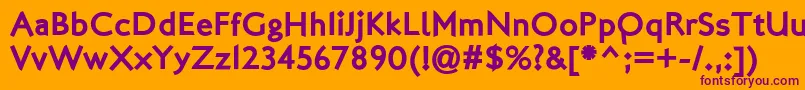 LondonTwo Font – Purple Fonts on Orange Background