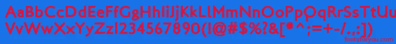 フォントLondonTwo – 赤い文字の青い背景