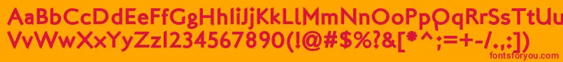 LondonTwo Font – Red Fonts on Orange Background