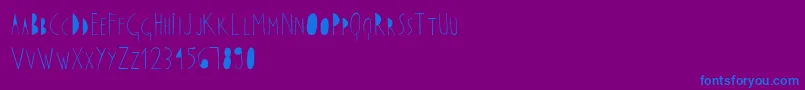 Otun Font – Blue Fonts on Purple Background